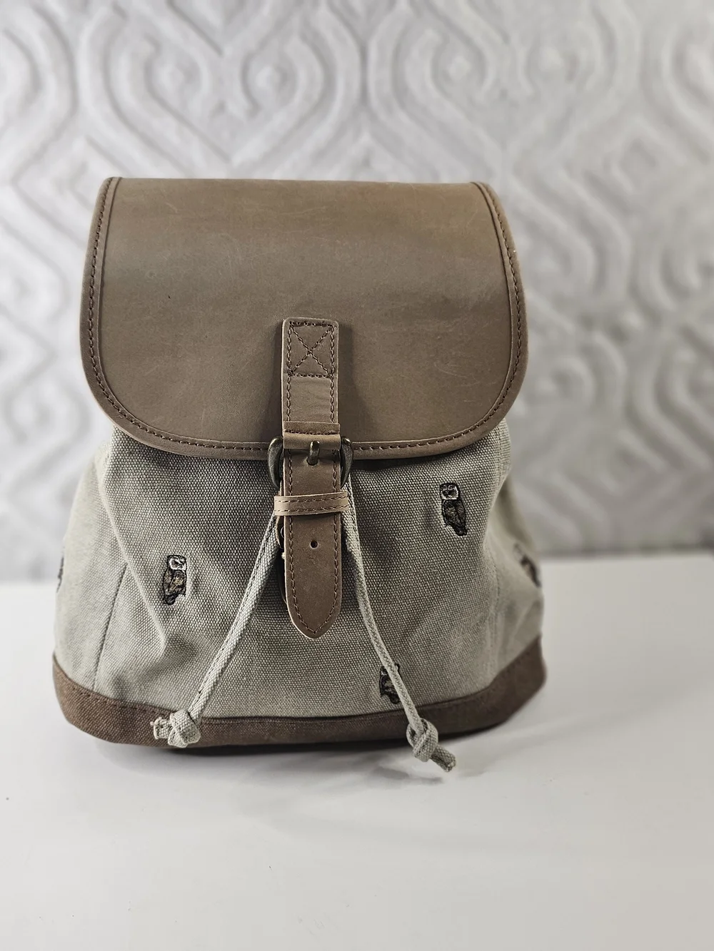 L.L. Bean beige canvas